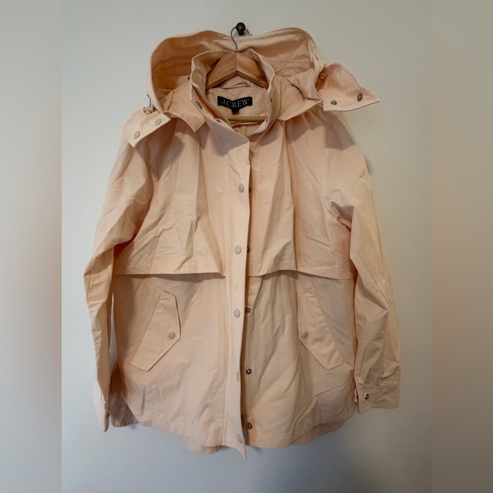 NWOT J.Crew Women’s Cream Rain Jacket